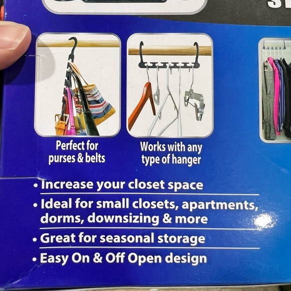 New NIB‎ wonderhanger wonder hanger 30 hangers clothes grey closet storage - Picture 4 of 5